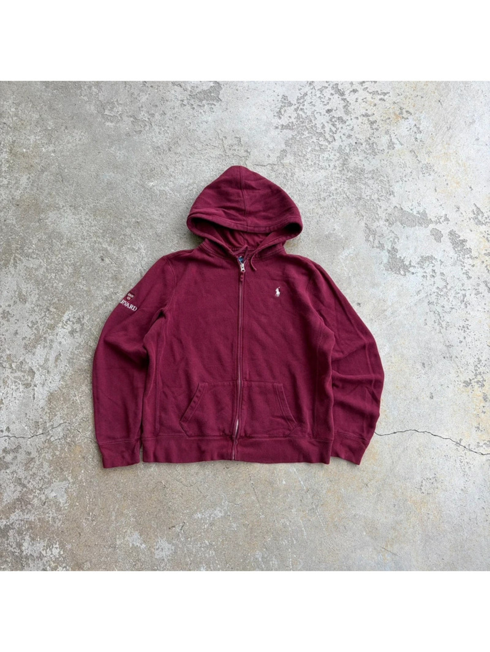 Vintage y2k Harvard Polo Ralph Lauren Zip Up Hoodie - Women’s Large